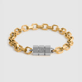 Hex Link Chain Bracelet - Gold