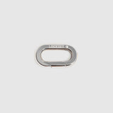 A silver metal carabiner clip with the brand name "Lockset" engraved on the top loop, centered on a light gray background.