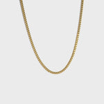 Gold chain on white background